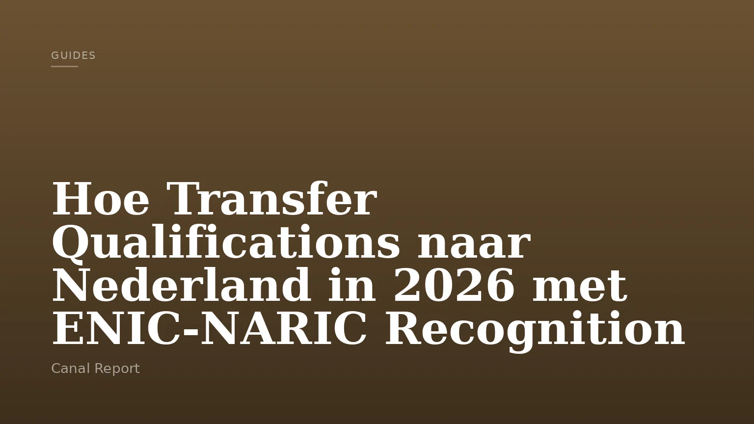 Hoe Transfer Qualifications naar Nederland in 2026 met ENIC-NARIC Recognition