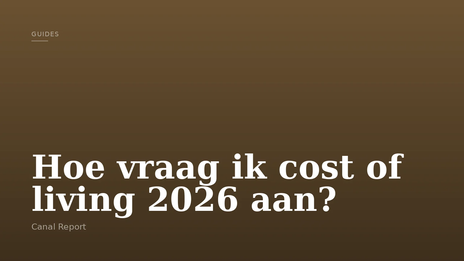 Hoe vraag ik cost of living 2026 aan?