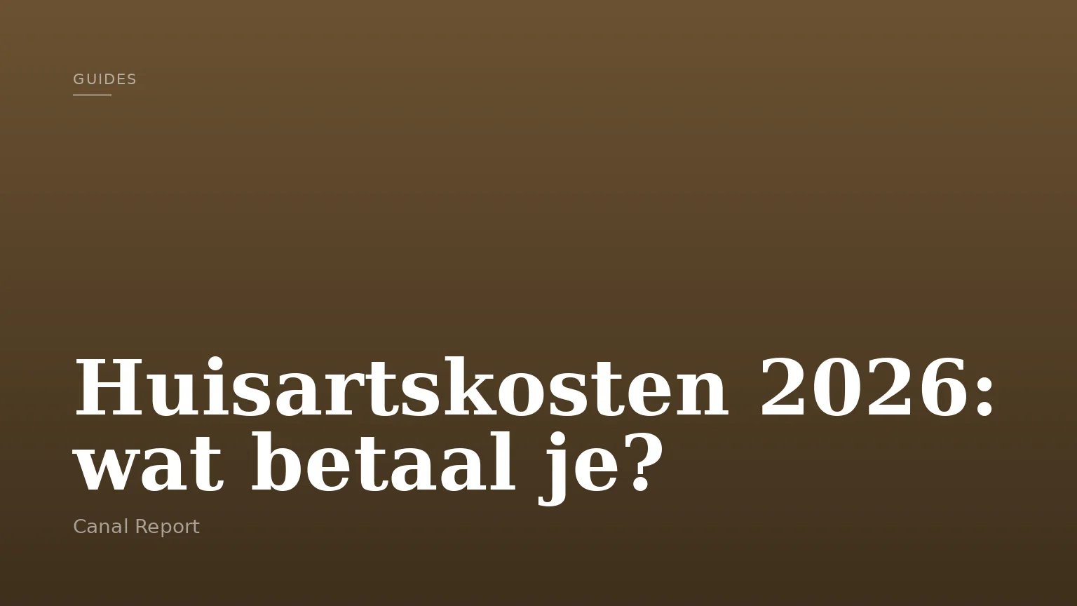 Huisartskosten 2026: wat betaal je?