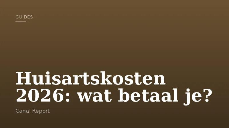 Huisartskosten 2026: wat betaal je?