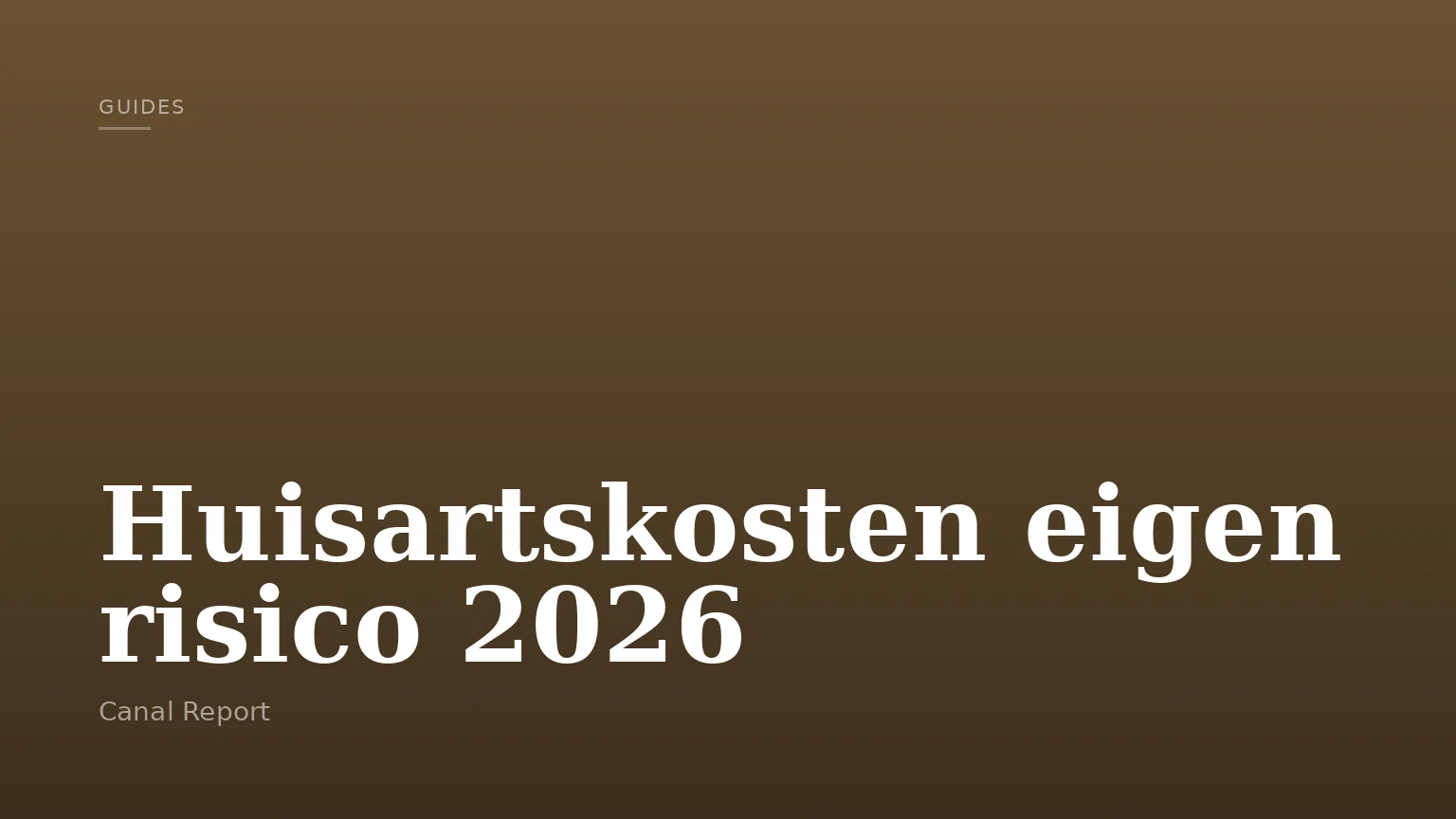 Huisartskosten eigen risico 2026