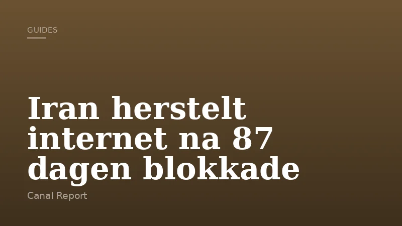 Iran herstelt internet na 87 dagen blokkade