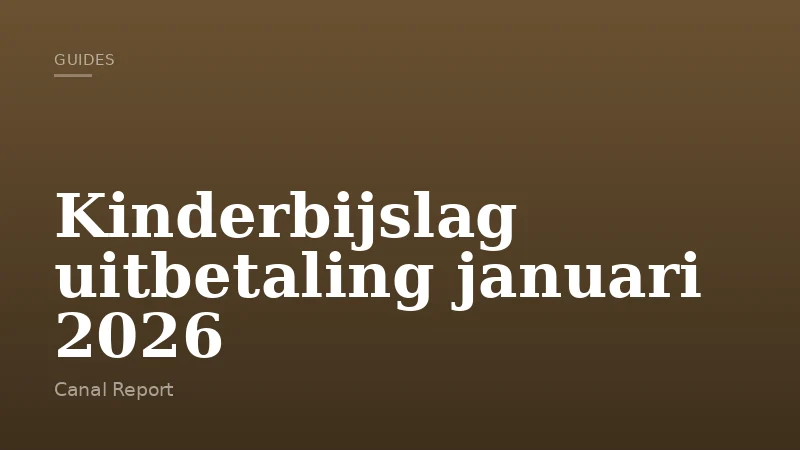 Kinderbijslag uitbetaling januari 2026