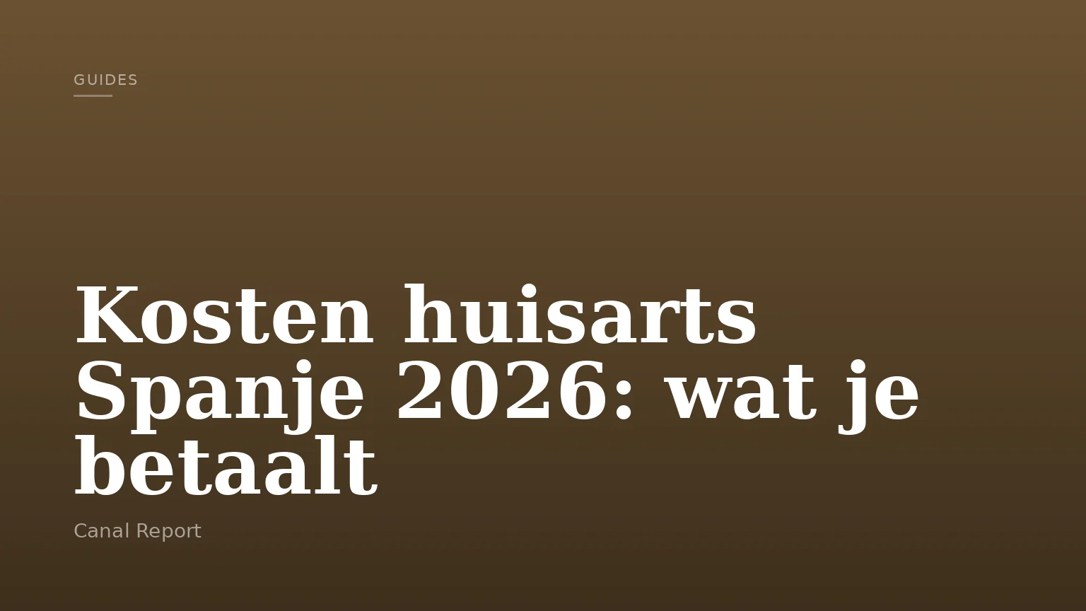 Kosten huisarts Spanje 2026: wat je betaalt