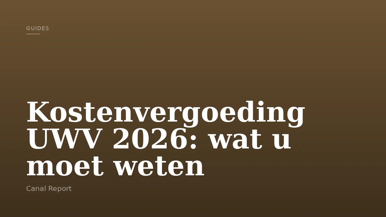 Kostenvergoeding UWV 2026: wat u moet weten