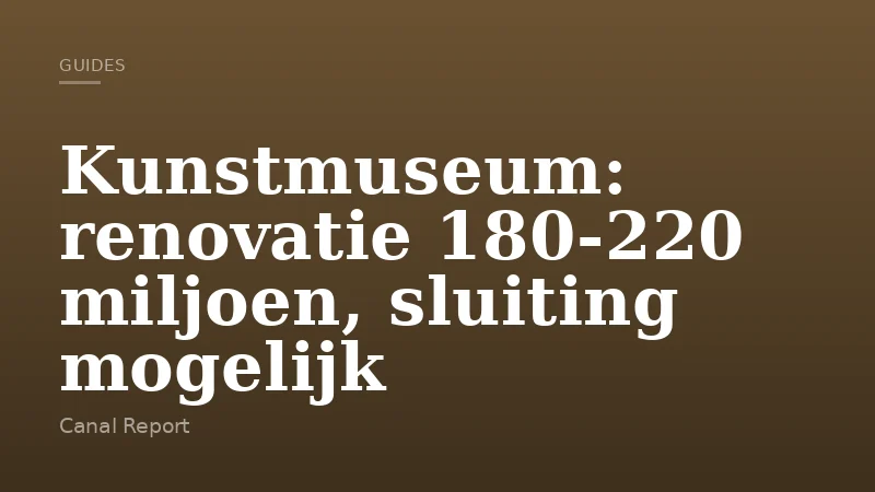 Kunstmuseum: renovatie 180-220 miljoen, sluiting mogelijk