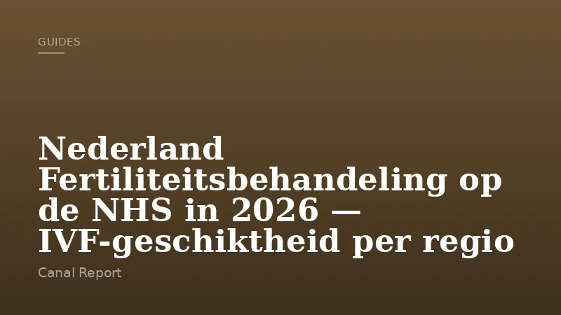 Nederland Fertiliteitsbehandeling op de NHS in 2026 — IVF-geschiktheid per regio