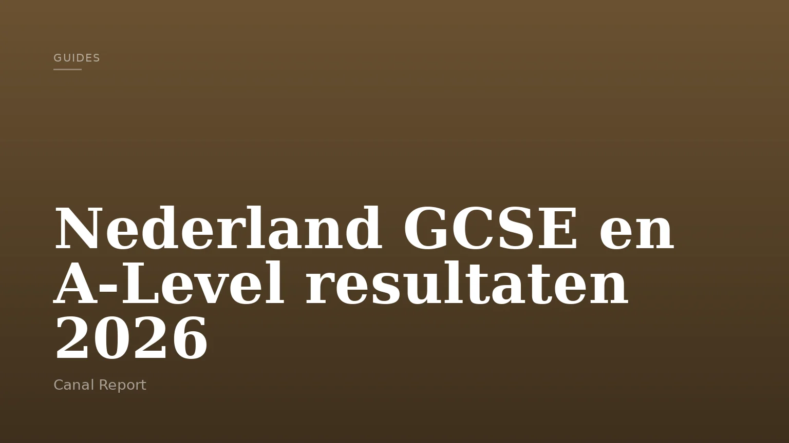 Nederland GCSE en A-Level resultaten 2026