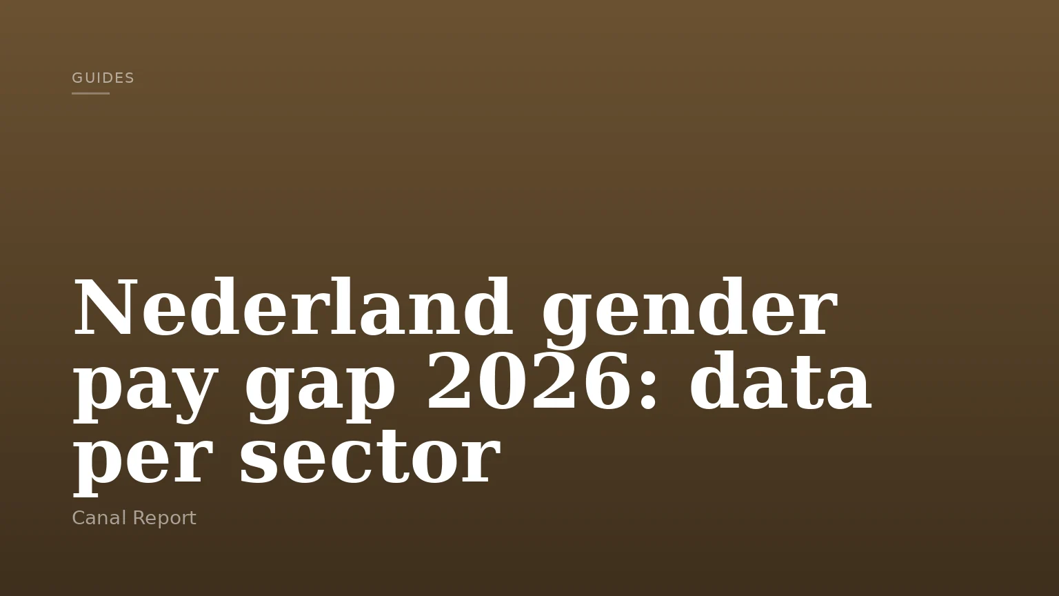Nederland gender pay gap 2026: data per sector