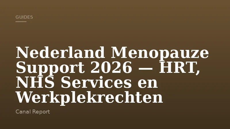 Nederland Menopauze Support 2026 — HRT, NHS Services en Werkplekrechten