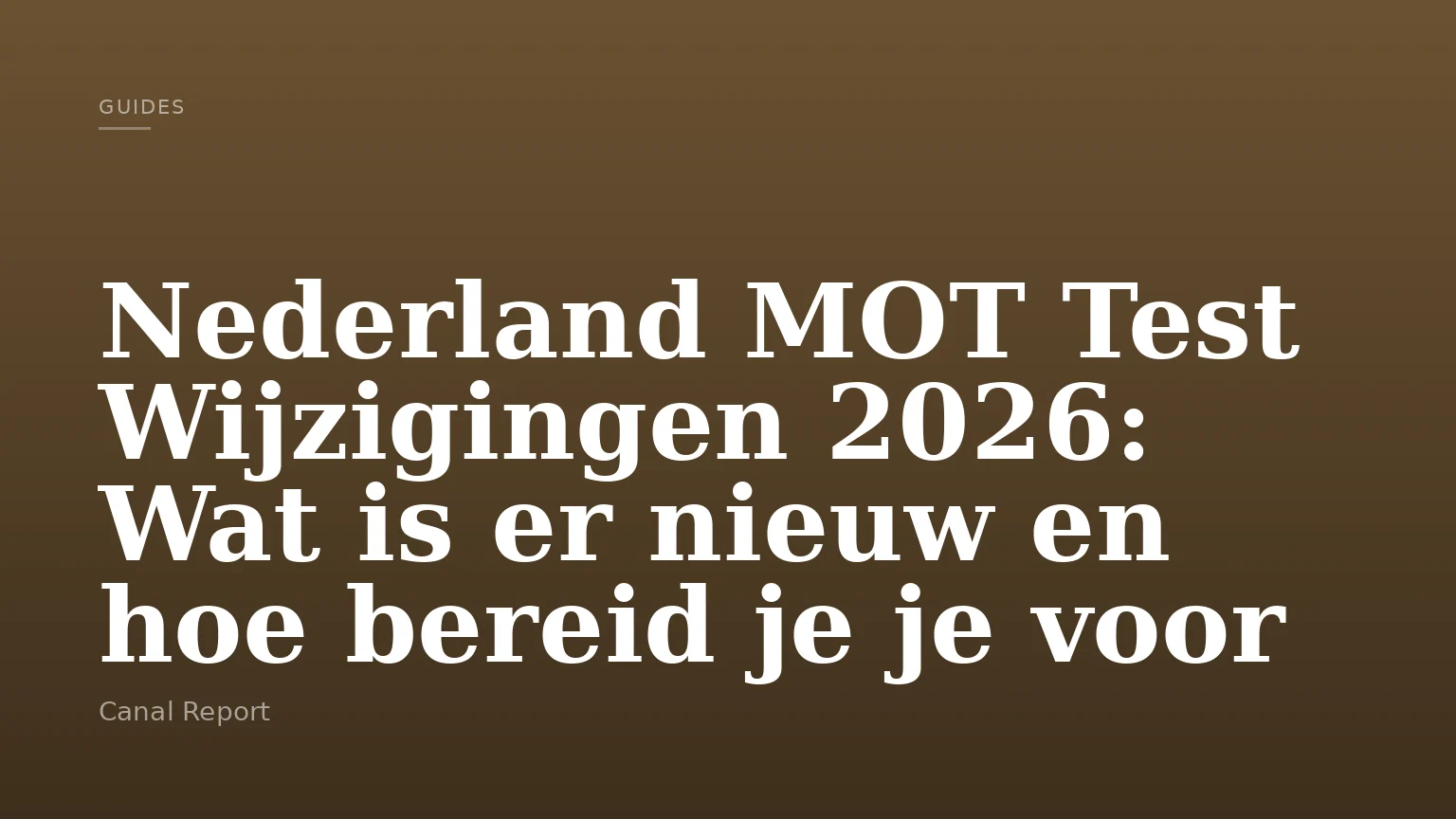 Nederland MOT Test Wijzigingen 2026: Wat is er nieuw en hoe bereid je je voor