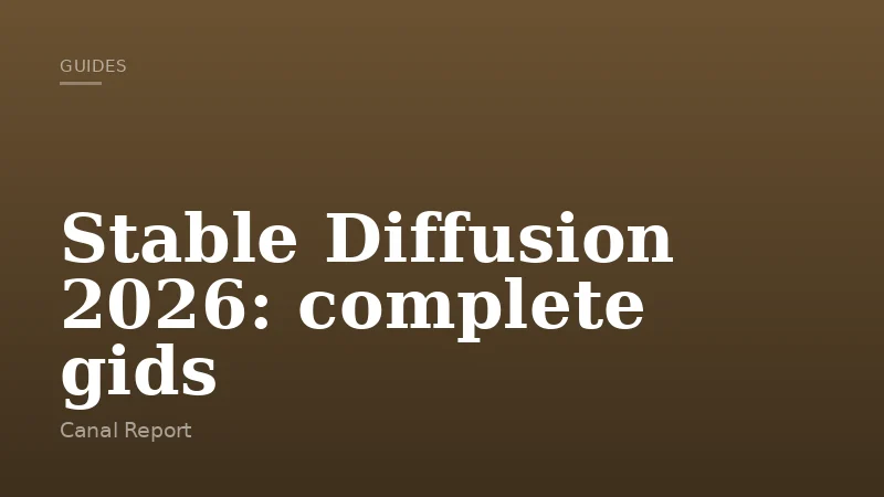 Stable Diffusion 2026: complete gids