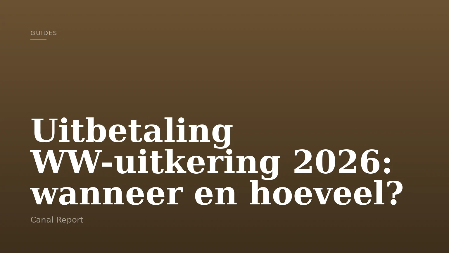 Uitbetaling WW-uitkering 2026: wanneer en hoeveel?