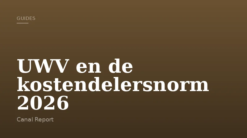 UWV en de kostendelersnorm 2026