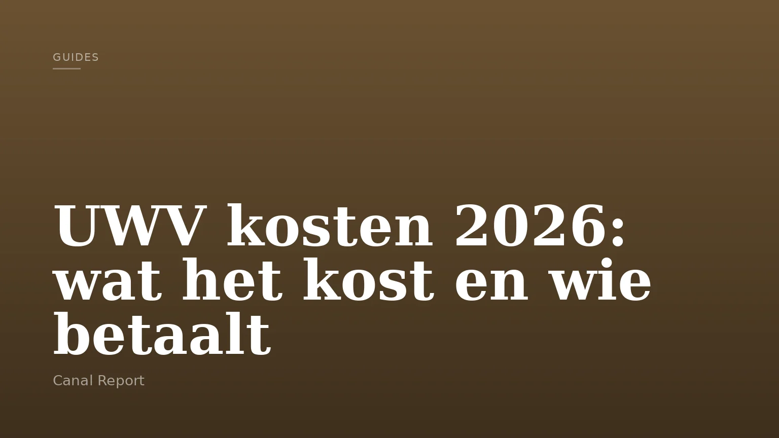 UWV kosten 2026: wat het kost en wie betaalt
