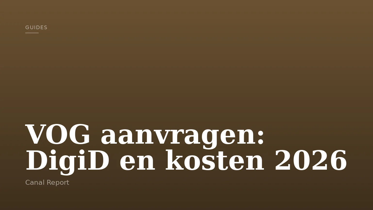 VOG aanvragen: DigiD en kosten 2026