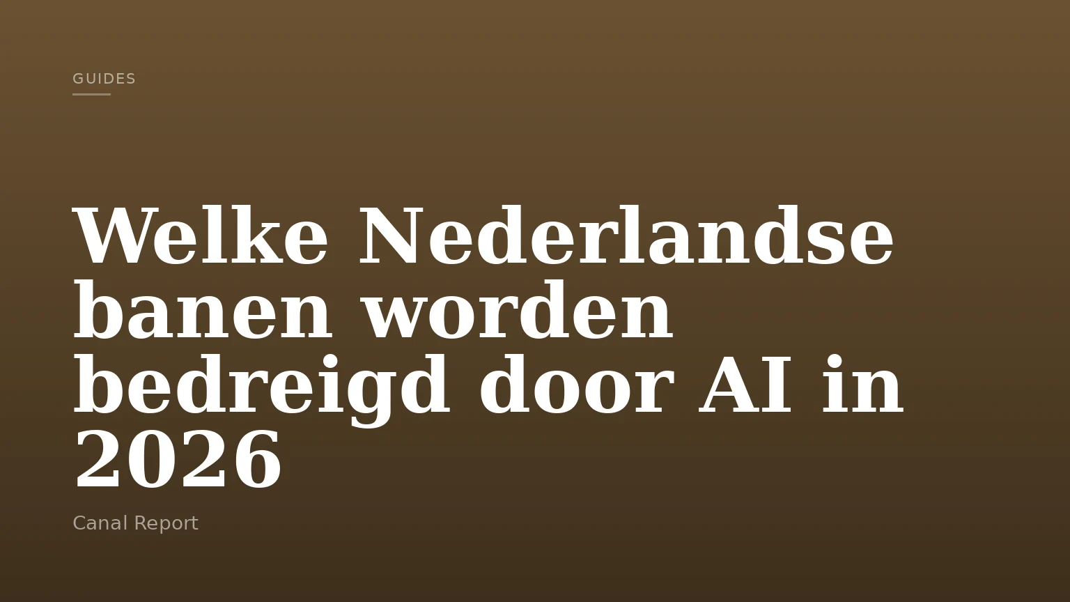 Welke Nederlandse banen worden bedreigd door AI in 2026