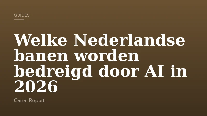 Welke Nederlandse banen worden bedreigd door AI in 2026
