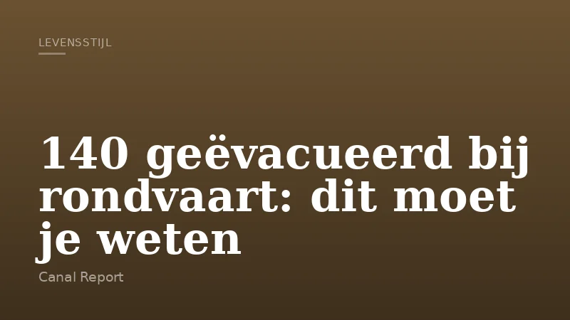 140 geëvacueerd bij rondvaart: dit moet je weten