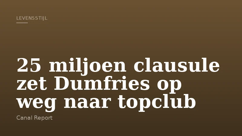 25 miljoen clausule zet Dumfries op weg naar topclub