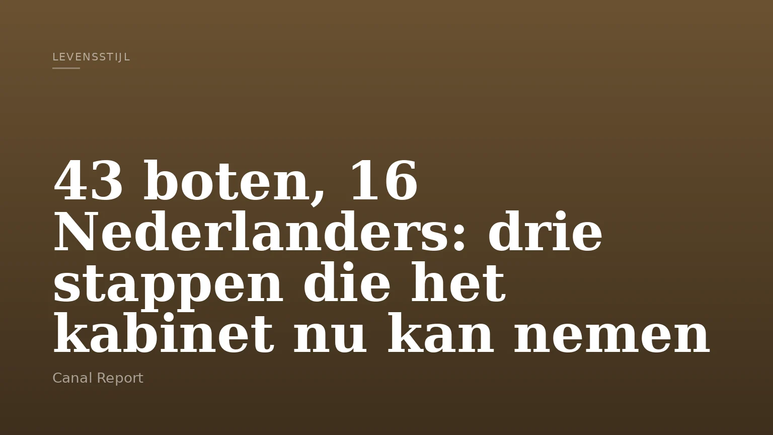 43 boten, 16 Nederlanders: drie stappen die het kabinet nu kan nemen