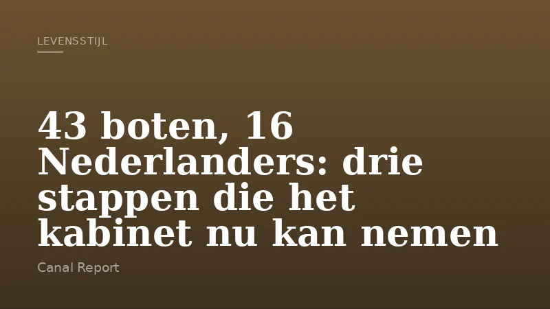 43 boten, 16 Nederlanders: drie stappen die het kabinet nu kan nemen