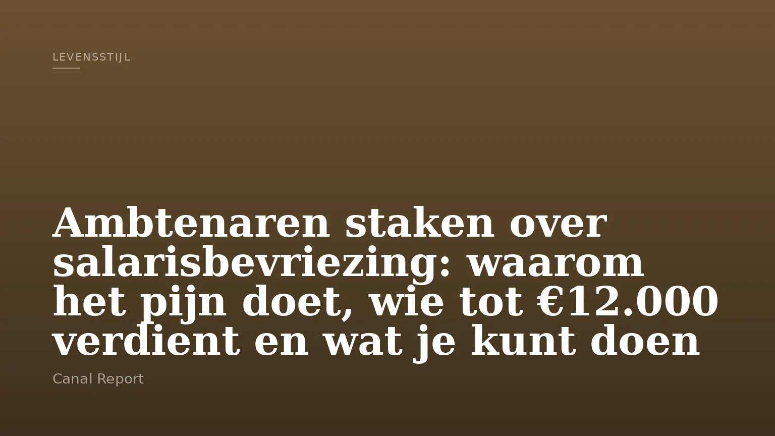 Ambtenaren staken over salarisbevriezing: waarom het pijn doet, wie tot €12.000 verdient en wat je kunt doen