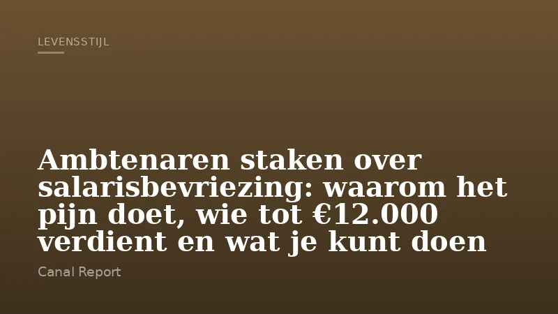 Ambtenaren staken over salarisbevriezing: waarom het pijn doet, wie tot €12.000 verdient en wat je kunt doen