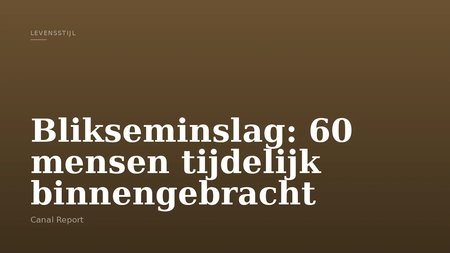 Blikseminslag: 60 mensen tijdelijk binnengebracht