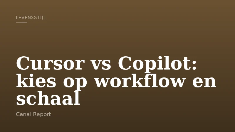 Cursor vs Copilot: kies op workflow en schaal