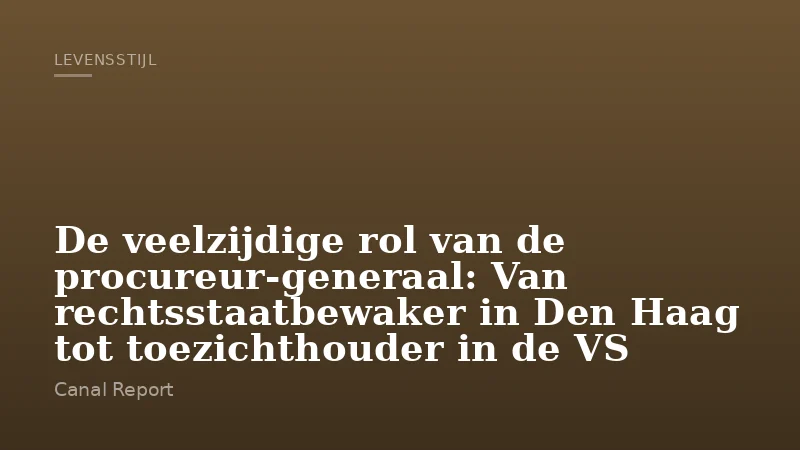 De veelzijdige rol van de procureur-generaal: Van rechtsstaatbewaker in Den Haag tot toezichthouder in de VS