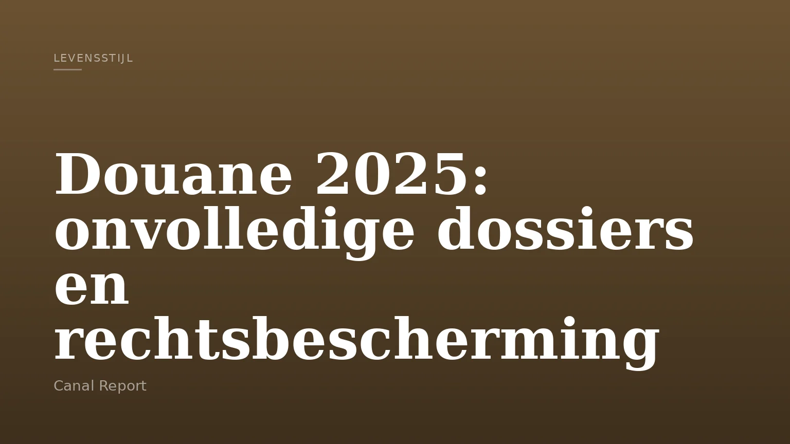 Douane 2025: onvolledige dossiers en rechtsbescherming