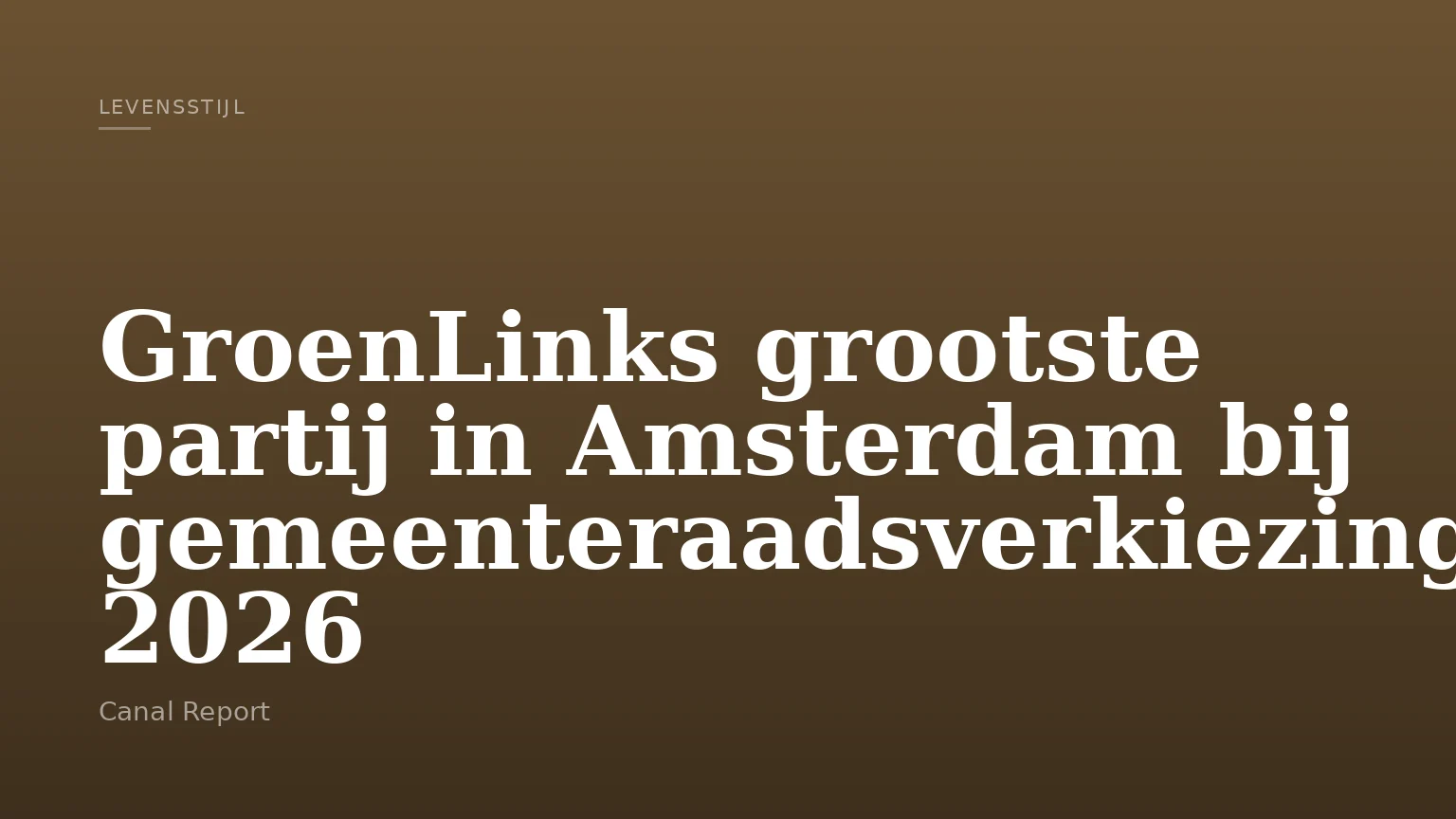 GroenLinks grootste partij in Amsterdam bij gemeenteraadsverkiezingen 2026