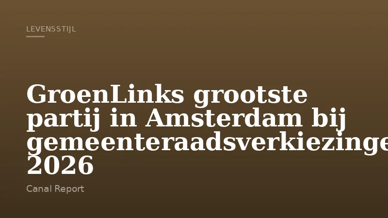 GroenLinks grootste partij in Amsterdam bij gemeenteraadsverkiezingen 2026