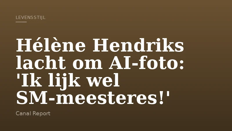 Hélène Hendriks lacht om AI-foto: 'Ik lijk wel SM-meesteres!'