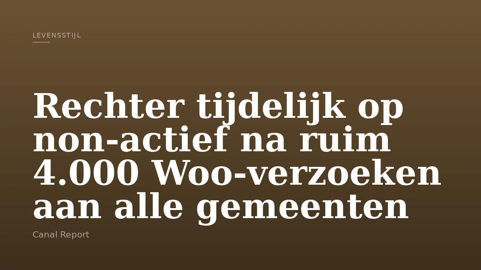 Rechter tijdelijk op non‑actief na ruim 4.000 Woo‑verzoeken aan alle gemeenten