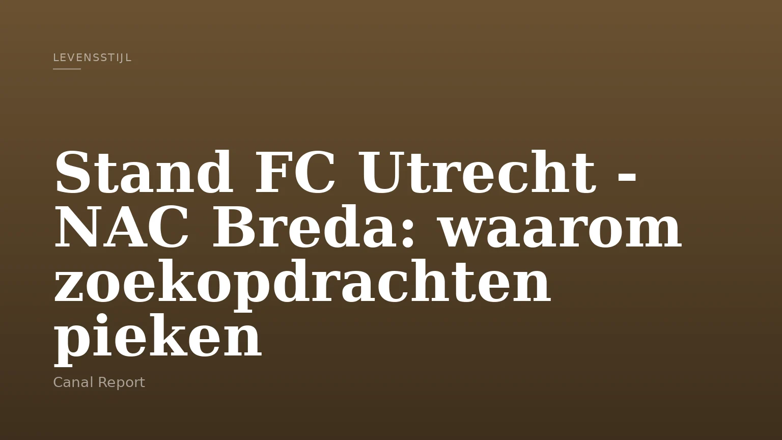 Stand FC Utrecht - NAC Breda: waarom zoekopdrachten pieken