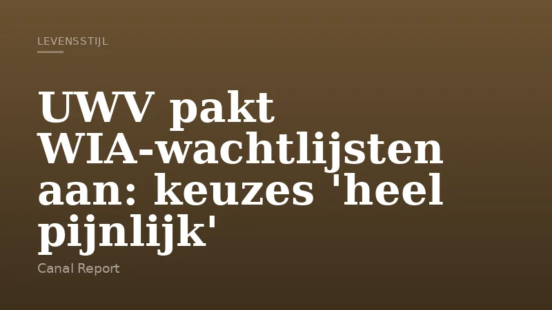 UWV pakt WIA-wachtlijsten aan: keuzes 'heel pijnlijk'