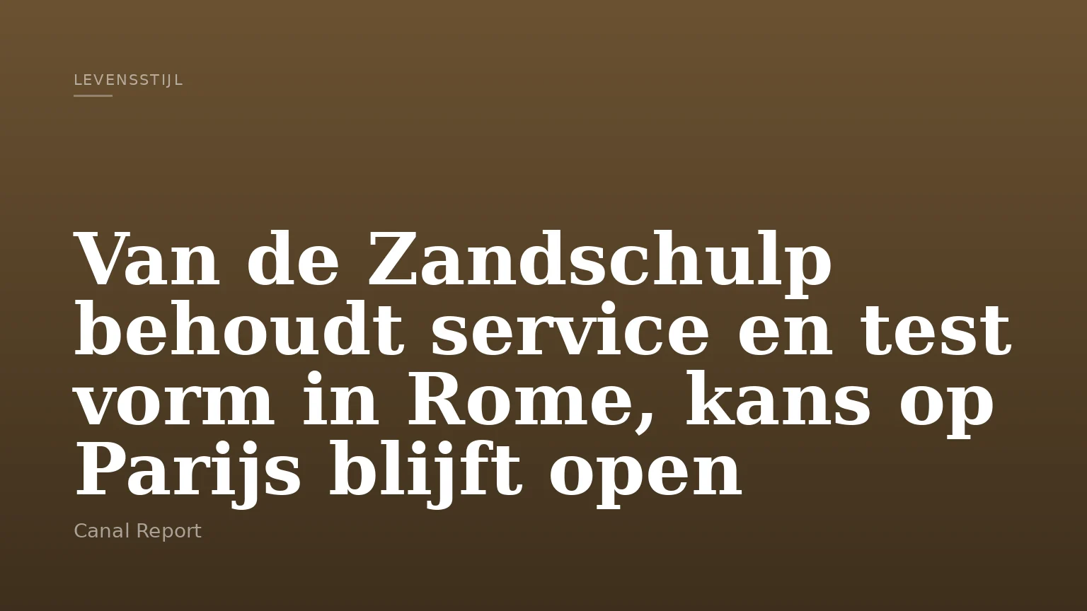 Van de Zandschulp behoudt service en test vorm in Rome, kans op Parijs blijft open