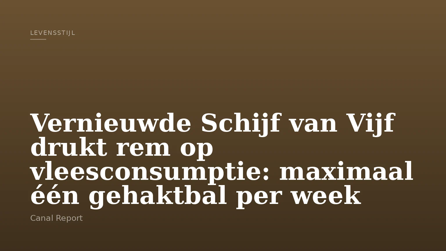 Vernieuwde Schijf van Vijf drukt rem op vleesconsumptie: maximaal één gehaktbal per week
