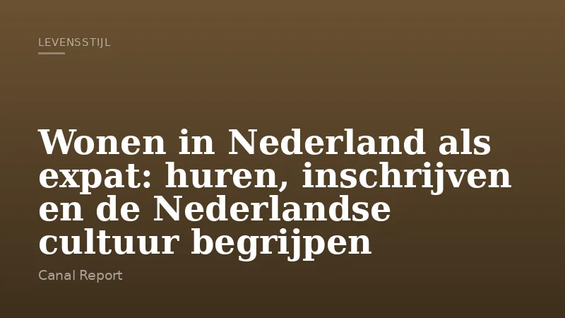 Wonen in Nederland als expat: huren, inschrijven en de Nederlandse cultuur begrijpen