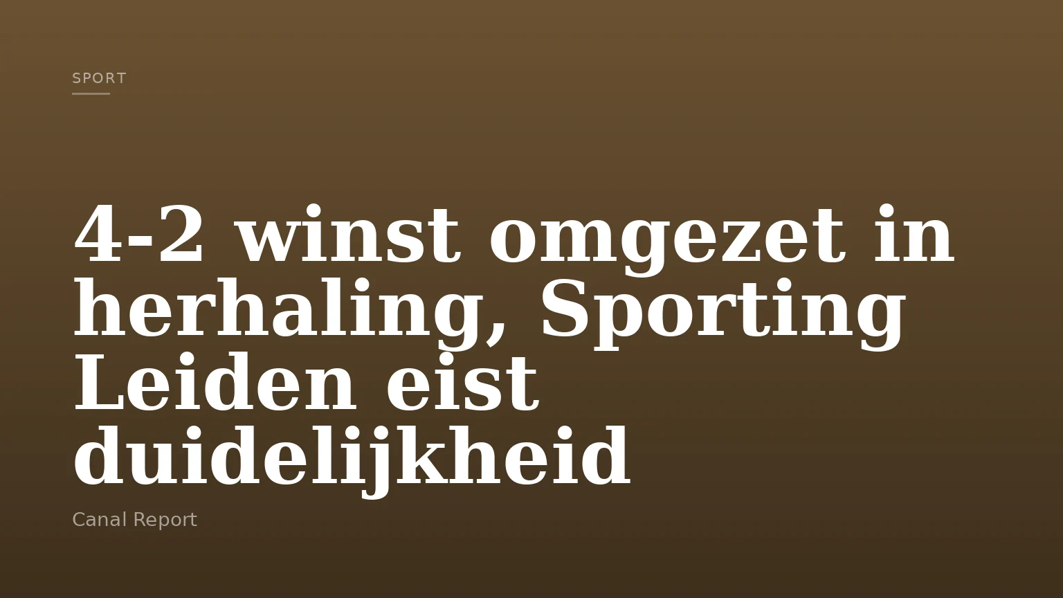 4-2 winst omgezet in herhaling, Sporting Leiden eist duidelijkheid