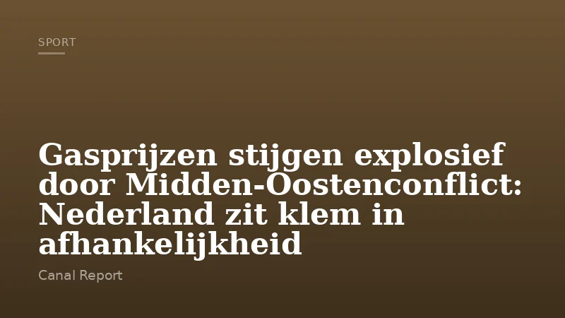 Gasprijzen stijgen explosief door Midden-Oostenconflict: Nederland zit klem in afhankelijkheid