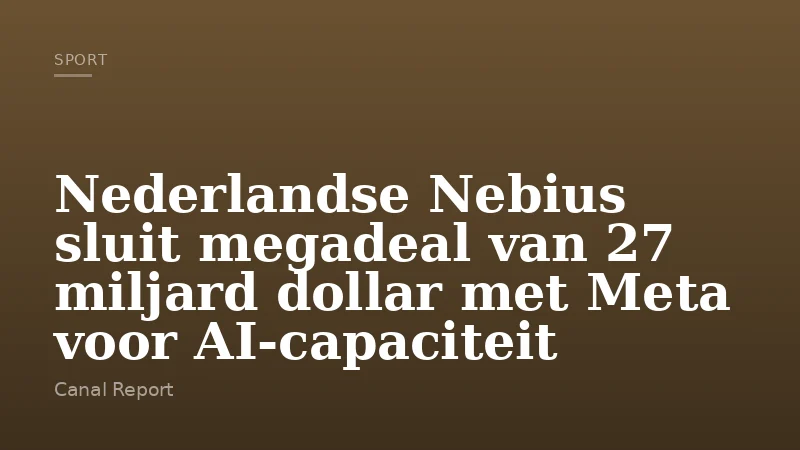 Nederlandse Nebius sluit megadeal van 27 miljard dollar met Meta voor AI-capaciteit