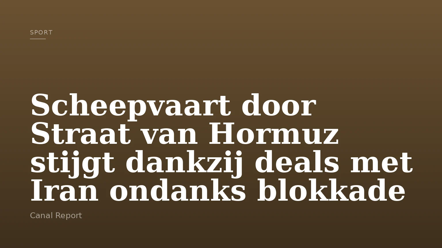 Scheepvaart door Straat van Hormuz stijgt dankzij deals met Iran ondanks blokkade