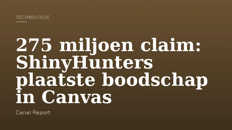 275 miljoen claim: ShinyHunters plaatste boodschap in Canvas