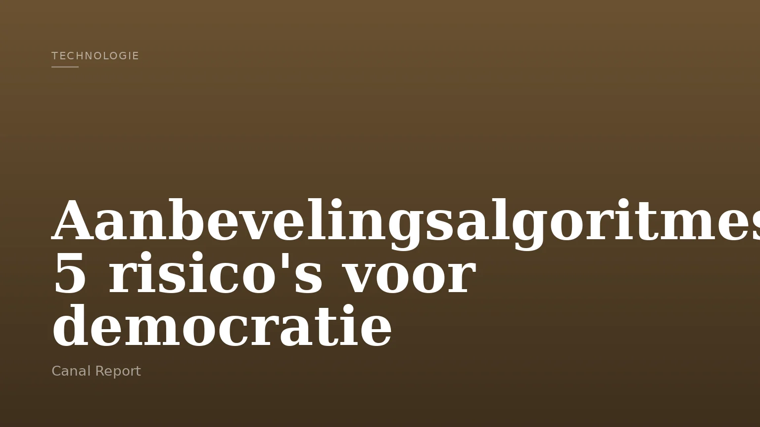 Aanbevelingsalgoritmes: 5 risico's voor democratie