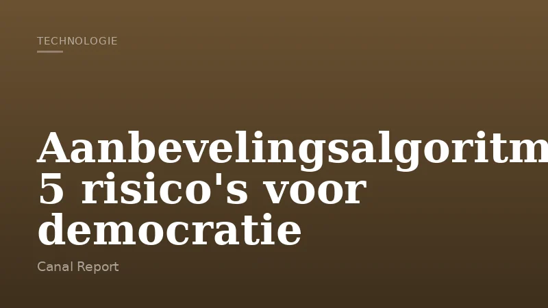 Aanbevelingsalgoritmes: 5 risico's voor democratie