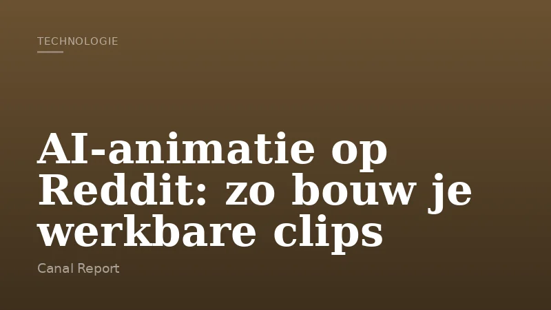 AI-animatie op Reddit: zo bouw je werkbare clips
