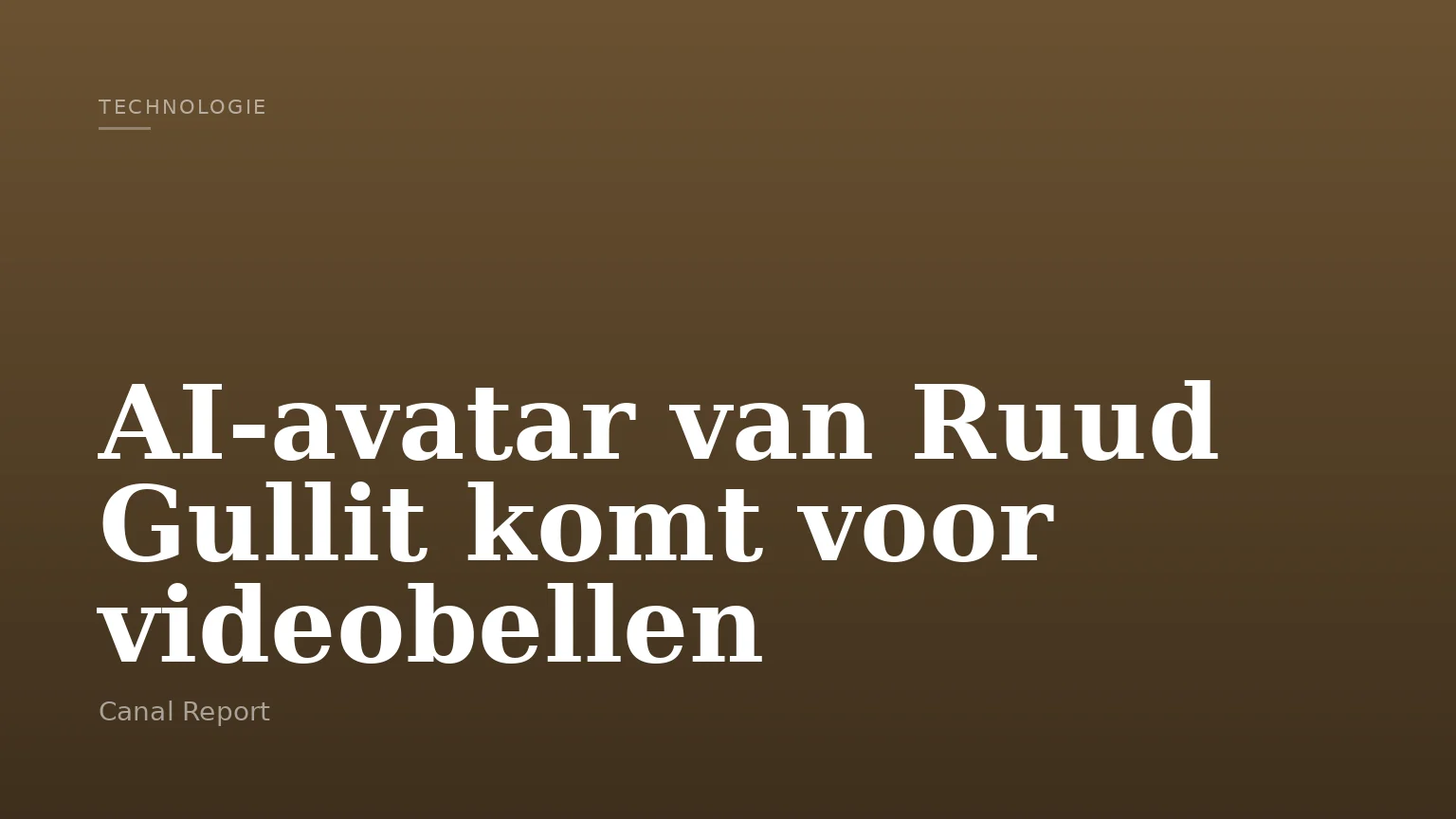 AI-avatar van Ruud Gullit komt voor videobellen